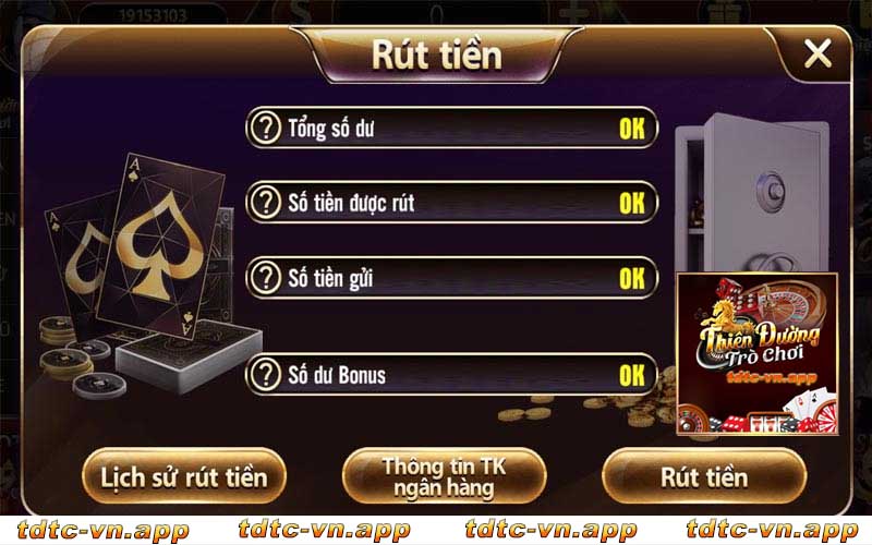 Cách rút tiền TDTC hay điểm thưởng sau khi chơi game